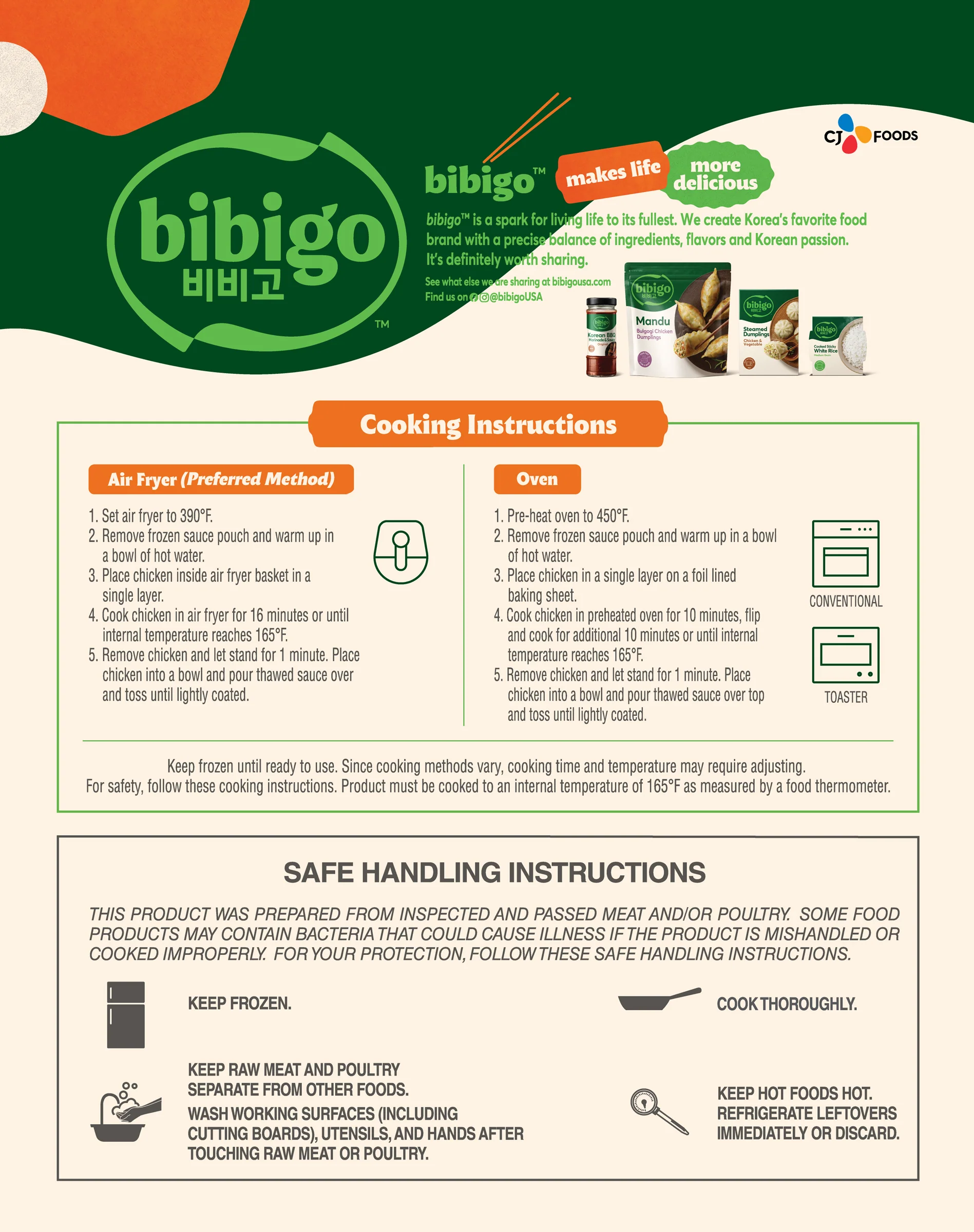 bibigo™ Korean Style Crunchy Chicken Sweet & Spicy Sauce (18 oz) - Image 2